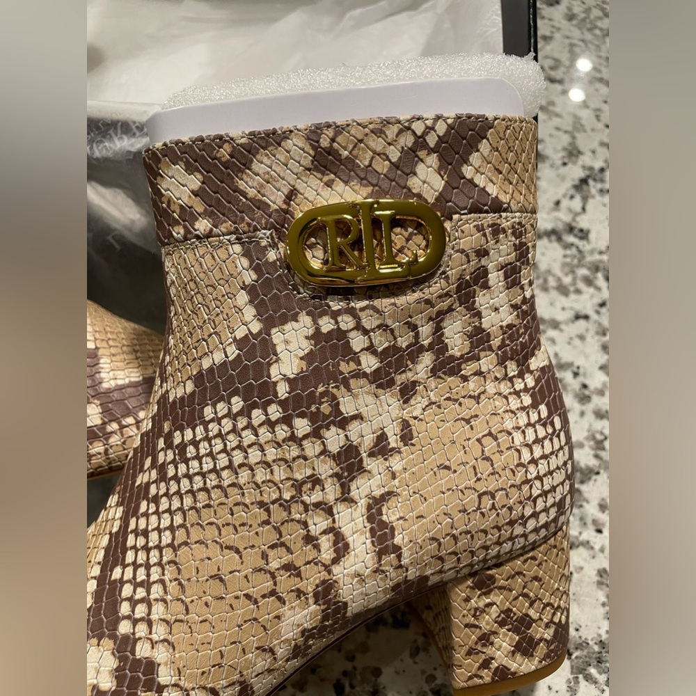 Lauren Ralph Lauren snake print Boots. - Picture 4 of 17